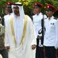 Abu Dhabi's Crown Prince Mohammed bin Zayed (C, pictured February 2019) discussed "regional developments" with Saudi Arabia's King Salman and his powerful son, Crown Prince Mohammed bin Salman