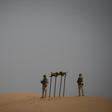 Mauritanian soldiers at a G5 Sahel task force command post in the southeast of Mauritania near the border with Mali