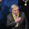 UN Secretary-General Antonio Guterres warned Europe it had to stick together or face the potential threat of a new cold war after receiving the Charlemagne Prize for his contribution to bolstering continental unity