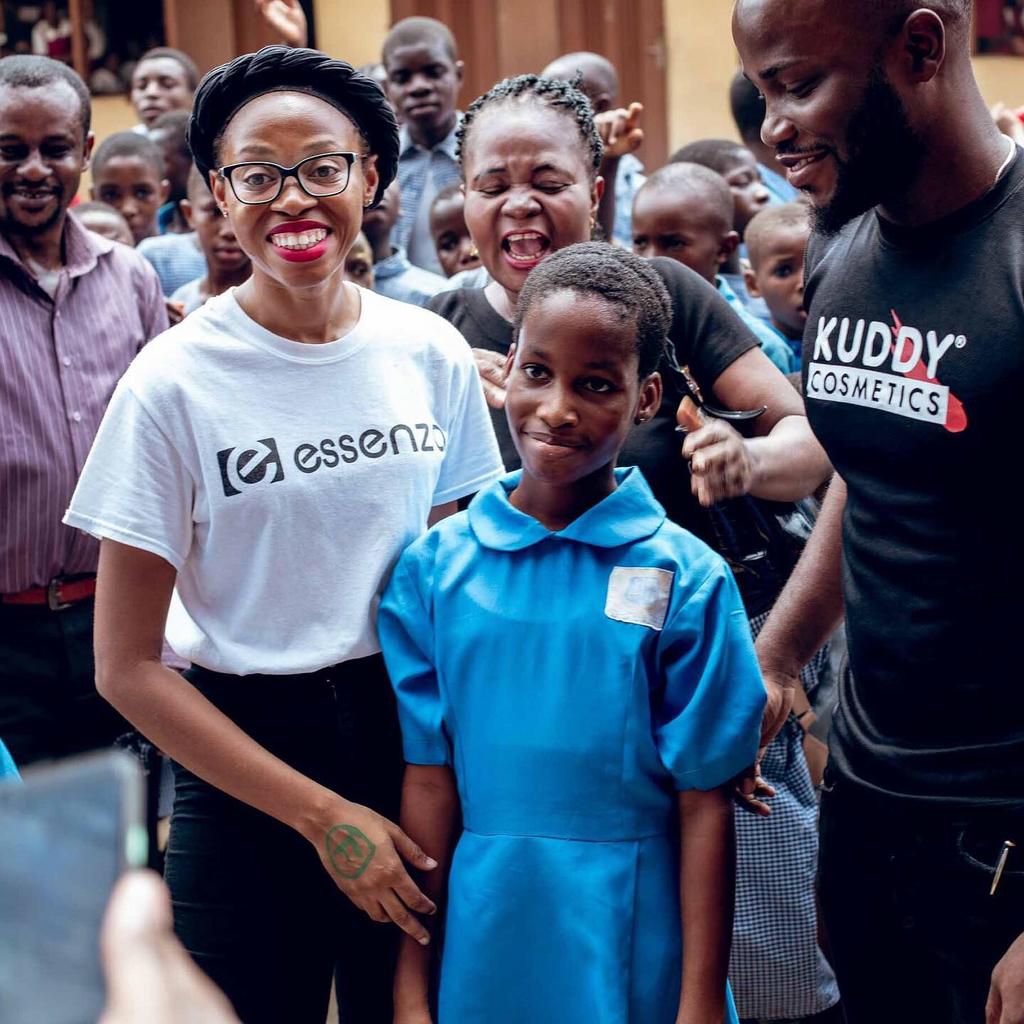 Kuddy cosmetics and Essenza celebrated children’s day with Pupils of Amuwo-Odofin primary school (Kuddy Cosmetics)