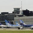 Planes are parked at Jorge Newbery airport in Buenos Aires during a partial strike that shut the airport as well as other businesses in a protest against government economic policies
