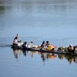 Motorised canoes, also called pirogues, are commonly used to transport people and goods in DR Congo