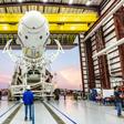 The Crew Dragon capsule at the Kennedy Space Center