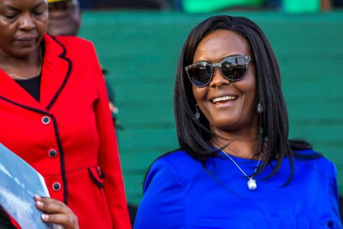 Grace earned the nickname "Gucci Grace" for her lavish lifestyle as Zimbabwe's economy collapsed under her husband's authoritarian rule