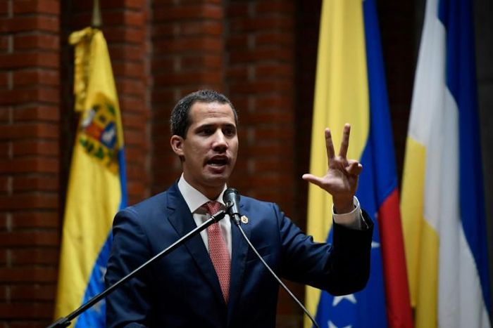 Venezuela's self-declared interim leader Juan Guaido, pictured on May 24, 2019, is cautious about the talks in Norway because they are unpopular with the opposition base that has spent months in the streets trying to push out President Nicolas Maduro