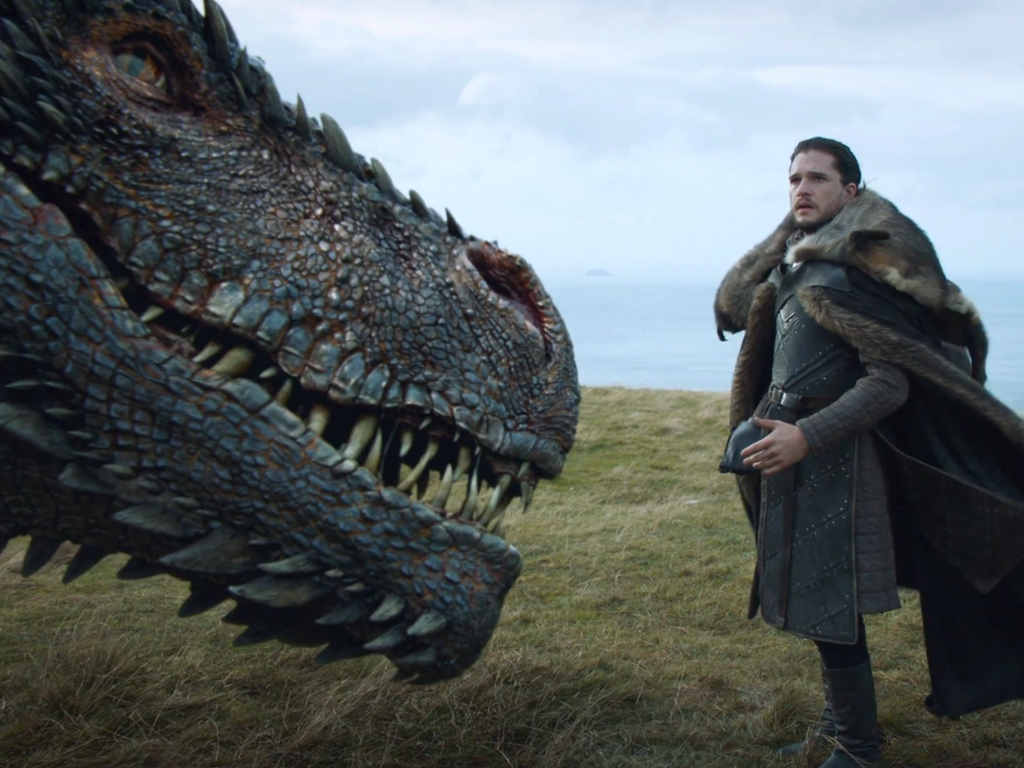 Jon Snow Drogon dragon Game of Thrones season 7