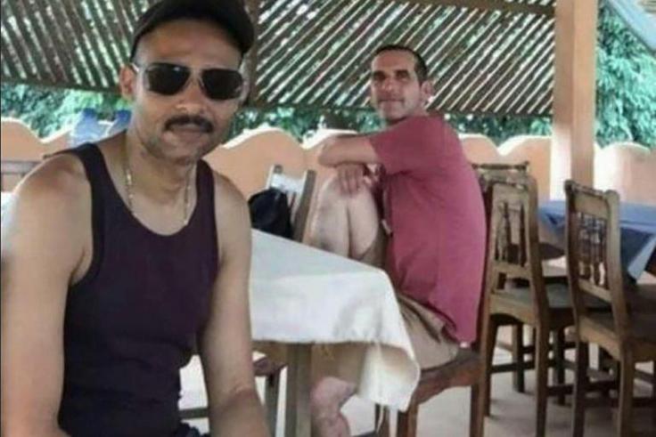 French tourists Laurent Lassimouillas (left) and Patrick Picque were on the last leg of a two-week trip to Benin when they were kidnapped while on safari