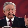 Handout photo released by the Mexican presidency showing Mexico's President Andres Manuel Lopez Obrador during a press conference at the National Palace, in Mexico City on April 8, 2019. AMLO said he was willing to offer an apology to the United States...
