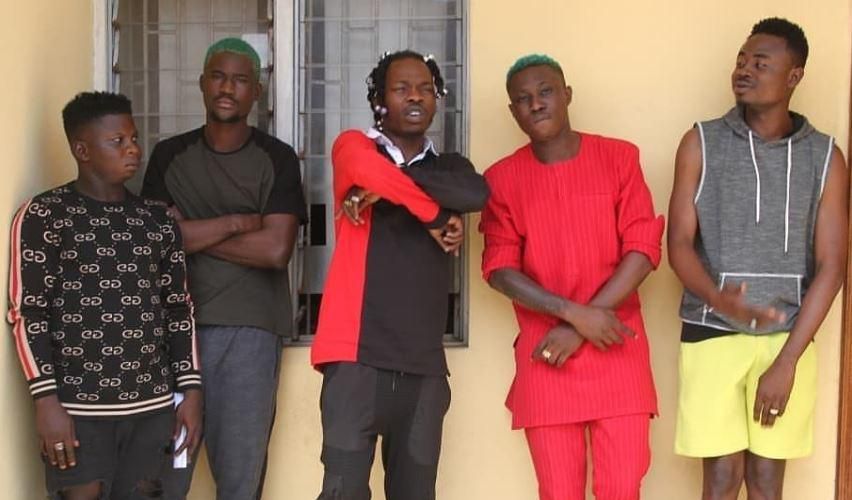 EFCC paraded Naira Marley, Zlatan and others over Internet fraud allegations on Friday, May 10, 2019. [LindaIkeji]
