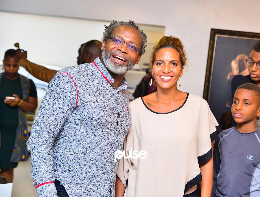 Veteran photographer, Kelechi Amadi-Obi with Yetunde Ayeni-Babaeko at the SMO White|Ebony exhibition opening which held on Saturday, May 25, 2019 at Temple Muse, Victoria Island Lagos.
