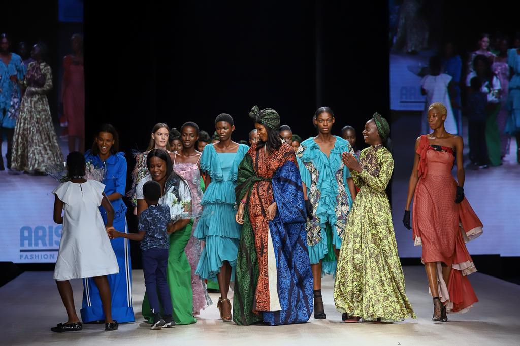Odio Mimonet’s AW19 show is a tale of two women; Mimi and Odio, and a celebration of the multifaceted modern African woman [Credit: Arise Fashion Week]