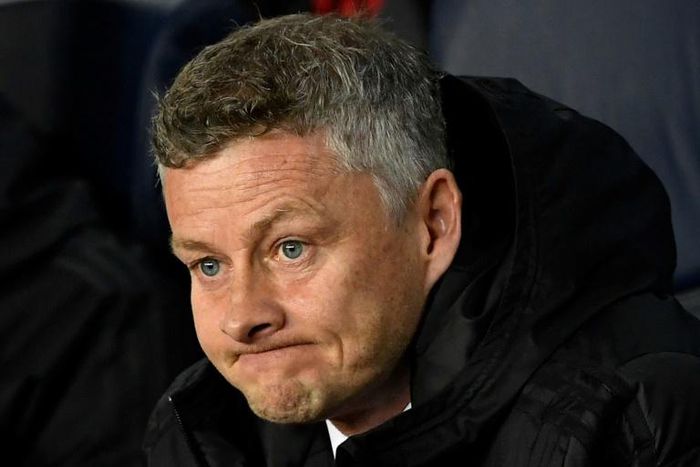 Manchester United manager Ole Gunnar Solskjaer shows his frustration