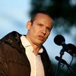 Laszlo Toroczkai, leader of a new Hungarian far-right group, the 'Our Homeland Movement' addresses supporters in Torokszentmiklos, about 130 km east of Budapest, denouncing Roma as "gypsy terrorists."
