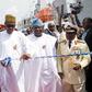 From left, Minister of Defence, Mansur Dan Ali, President Muhammadu Buhari and Akinwumi (Guardian)