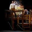 Italian tenor Riccardo Massi, left, performs as Cavaradossi on stage with bass Wei Wu as the sacristan in Washington National Opera's (WNO) production of 'Tosca' at the Kennedy Center in Washington on May 22, 2019