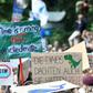 Young demonstrators urged their elders to treat climate change with greater urgency, with one banner held aloft in Berlin reminding them that "the dinosaurs also thought they had time" before they were wiped out