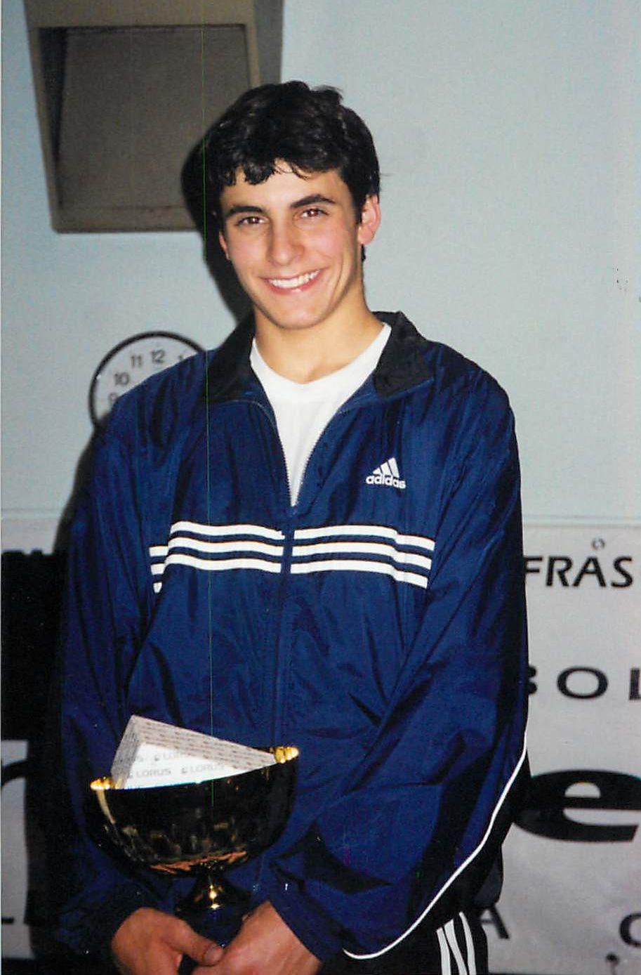 Jason, age 16, after winning a medal at an international competition in Italy.