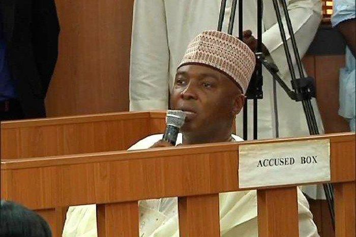 Bukola Saraki during his trial at the Code of Conduct Tribunal (Nigeria News Direct )