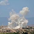 Hbeit, in the southern countryside of Idlib province, was one town hit by the bombing Friday