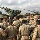Members of the international force fighting the Islamic State group in Iraq and Syria, some of whose soldiers are pictured with French Defence Minister Florence Parly in February 2019, sees no increased threat from Iran