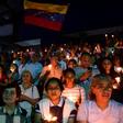 Anti-government demonstrators gather during a day of vigils and prayers called by Venezuelan opposition leader and self-proclaimed interim president Juan Guaido on May 5, 2019