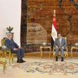 Egyptian President Abdel Fattah al-Sisi (C) met with Libyan commander Khalifa Haftar (L) in Cairo on Thursday