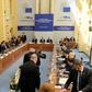European leaders take part in the opening session of the EU summit in Sibiu, central Romania on May 9, 2019
