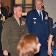 Joint Chiefs of Staff Chairman General Joseph Dunford (C) says "collective action" is needed to counter China's militarization of the South China Sea