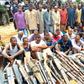 A cross section of armed robbers, kidnapers and cattle rustlers on Kaduna-Abuja Express Road paraded by the police in Katari Divisional Police Headquarters - Illustration purpose (Guardian)