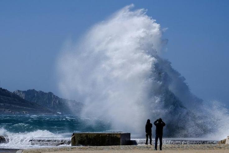 Violent Mistral winds battered southern France with record speeds of up to 138 kilometres (85 miles) per hour