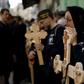 Orthodox Christians mark Good Friday in a procession along the Via Dolorosa in the Old City of Jerusalem, on April 26, 2019