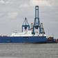 Cargo ship Bahri Yanbu, seen here at the English port of Tilbury, is due to travel to Le Havre, France, to take a shipment of French weapons to Saudi Arabia