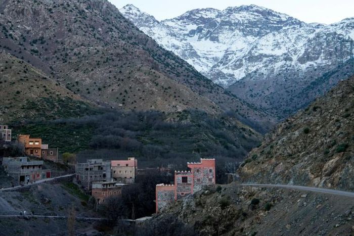 Mountains near the tourist village of Imlil in the High Atlas range, Morocco, where two Scandinavian tourists were murdered in December 2018