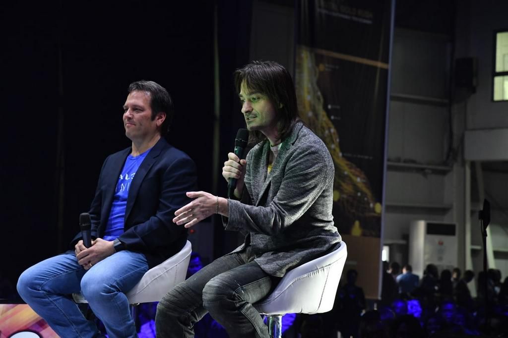 L-R: Phil Spencer EVP (Gaming) and Alex Kipman, Technical Fellow (AI perception and Mixed Reality) both from Microsoft, USA during their panel discussion on the future of gaming and AI