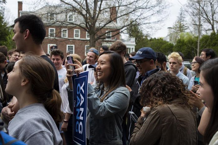At a Historic Moment for Asian American Candidates, Andrew Yang Leans In