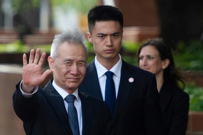 Chinese Vice Premier Liu He arrives at the the Office of the United States Trade Representative for negotiations on a trade deal