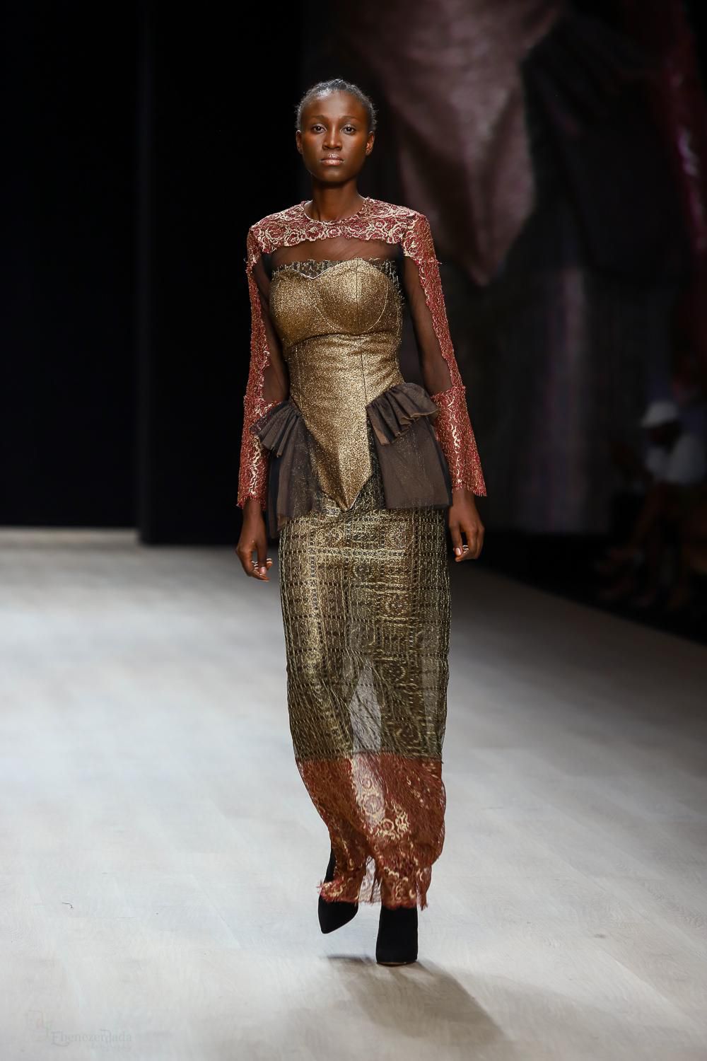 Odio Mimonet’s AW19 show is a tale of two women; Mimi and Odio, and a celebration of the multifaceted modern African woman [Credit: Arise Fashion Week]