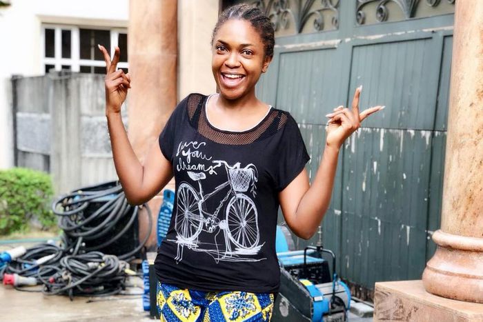 Omoni Oboli spotted on the set of her new movie, 'Love is War.' [Instagram/Omoni Oboli]