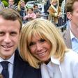 French President Emmanuel Macron, seen with his wife Brigitte, will try to form a broad centrist coalition within the EU parliament