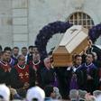 Hundreds of mourners took part in the funeral of Lebanon's former Maronite patriarch Nasrallah Boutros Sfeir