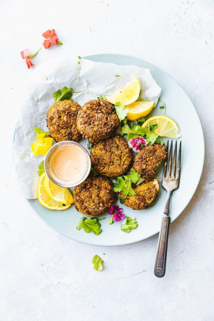 Air Fryer Cilantro Ranch Sweet Potato Cauliflower Patties