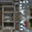 Aerial view of Brazil's National Museum taken in February 2019, five months after the building in Rio de Janeiro burnt down