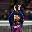Barcelona's Argentinian forward Lionel Messi imposes his will as a leader in the Champions League semi-final first leg football against Liverpool