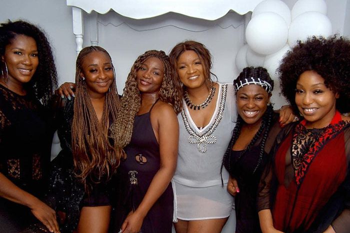 When you have Ini Edo, Genevieve Nnaji, Omotola Jalade-Ekeinde, Uche Jombo, Rita Dominic and Stephenie Linus in one photo, then you know its a sign of good luck.