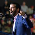 Donald Trump Jr. warms up the audience at a rally for his father President Donald Trump in El Paso, Texas in February