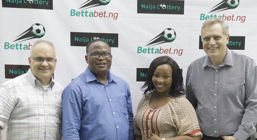 L-R: Business Development Manager, International Lottery & Gaming Limited, George Khoury; Marketing Director, Mike Ogor; Team Lead, Customer Service, Angela Duru; and Managing Director, International Lottery & Gaming Limited, Manolis Lambrakis at the l...