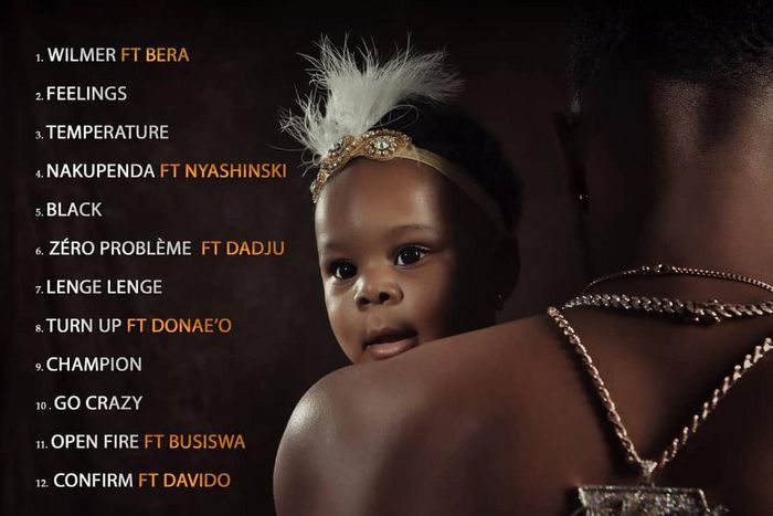 Tracklist for 'Wilmer' by Patoranking. (Instagram/Patorankingfire)