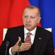 Turkish President Recep Tayyip Erdogan (pictured April 2019) condemned Israel's attack against Anadolu Agency's office in Gaza