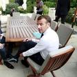 Facebook's Mark Zuckerberg, left, with French President Emmanuel Macron at the Elysee palace following the "Tech for Good" summit in Paris in May 2018.