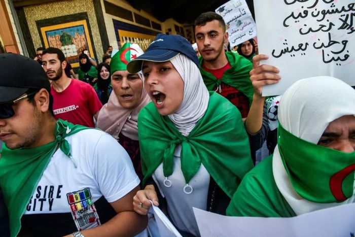 Algerian students took to the streets in the latest push to pressure the ruling elite for more change